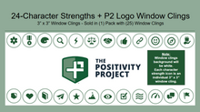 Load image into Gallery viewer, Window Clings - P2 Character Strengths (1-pack with 25 window clings)