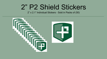 Load image into Gallery viewer, Stickers - 2" P2 Shield - (Pack of 50)